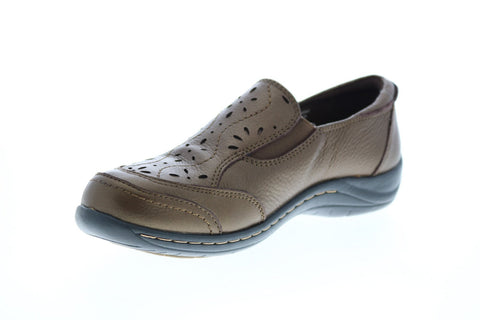 Earth Inc. Ginseng Leather Womens Brown Leather Strap Loafer Flats Shoes