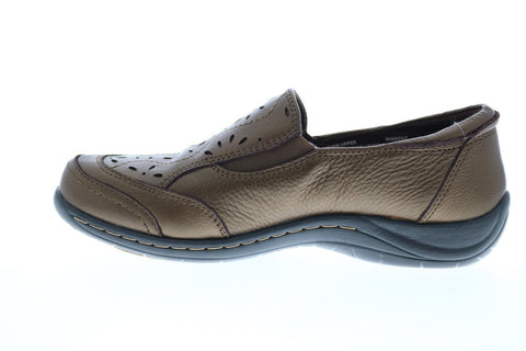 Earth Inc. Ginseng Leather Womens Brown Leather Strap Loafer Flats Shoes