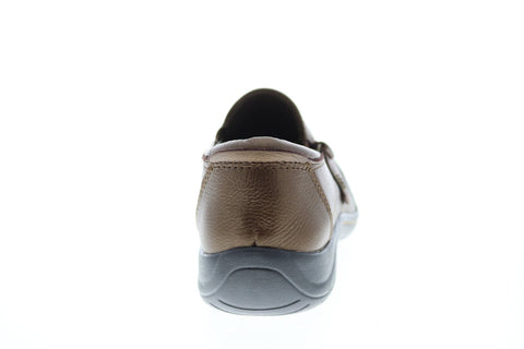 Earth Inc. Ginseng Leather Womens Brown Leather Strap Loafer Flats Shoes