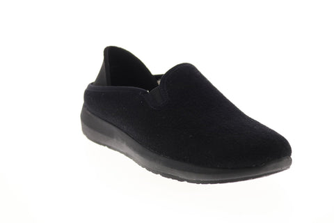 Earth Inc. Guru Womens Black Canvas Slip On Clogs Slippers Shoes