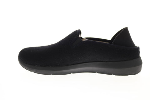 Earth Inc. Guru Womens Black Canvas Slip On Clogs Slippers Shoes