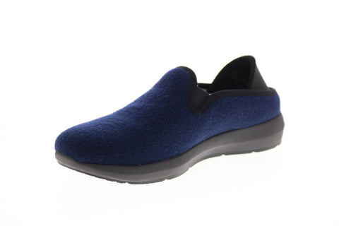 Earth Inc. Guru Womens Blue Canvas Slip On Clogs Slippers Shoes