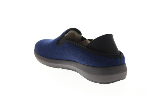 Earth Inc. Guru Womens Blue Canvas Slip On Clogs Slippers Shoes