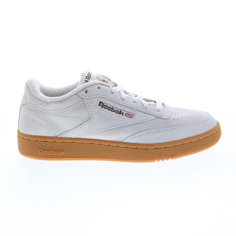 Reebok Club C 85 GX1703 Mens Beige Suede Lace Up Lifestyle Sneakers Shoes