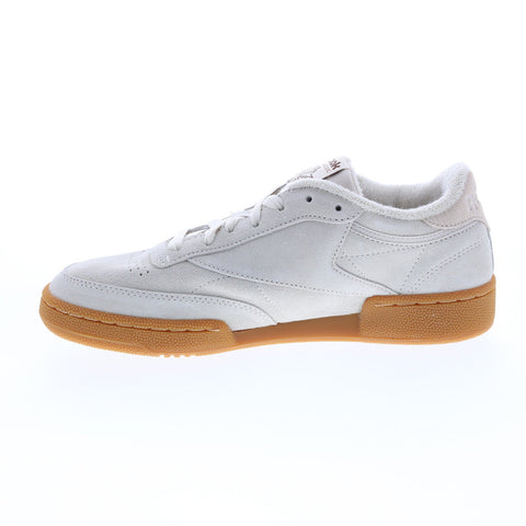 Reebok Club C 85 GX1703 Mens Beige Suede Lace Up Lifestyle Sneakers Shoes