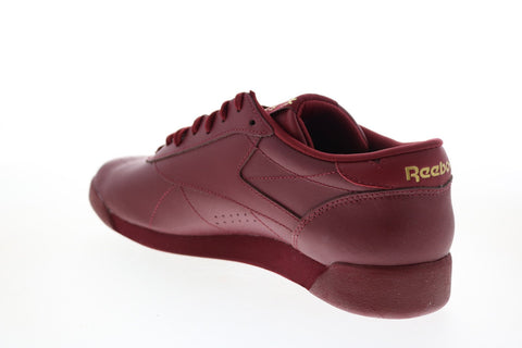 Reebok Freestyle Lo GZ8654 Womens Red Leather Lifestyle Sneakers Shoes