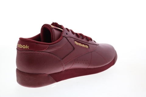 Reebok Freestyle Lo GZ8654 Womens Red Leather Lifestyle Sneakers Shoes