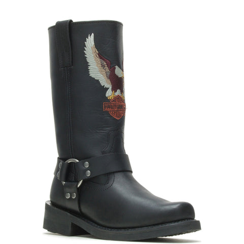 Harley-Davidson Darren D93216 Mens Black Leather Wide Motorcycle Boots