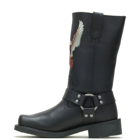 Harley-Davidson Darren D93216 Mens Black Leather Wide Motorcycle Boots