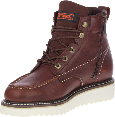 Harley-Davidson Palmerton D93690 Mens Brown Leather Motorcycle Boots