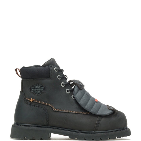 Harley-Davidson Jake Steel Toe D95055 Mens Black Wide Nubuck Motorcycle Boots