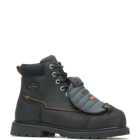 Harley-Davidson Jake Steel Toe D95055 Mens Black Wide Nubuck Motorcycle Boots