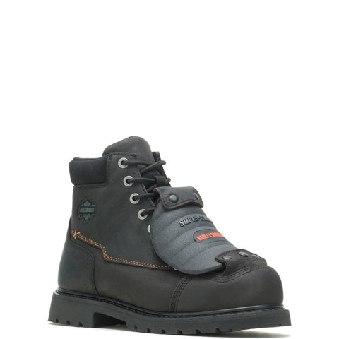 Harley-Davidson Jake Steel Toe D95055 Mens Black Wide Nubuck Motorcycle Boots