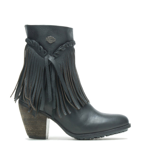 Harley-Davidson Retta D83985 Womens Black Leather Ankle & Booties Boots
