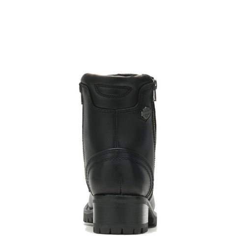 Harley-Davidson Asher D84250 Womens Black Leather Motorcycle Boots