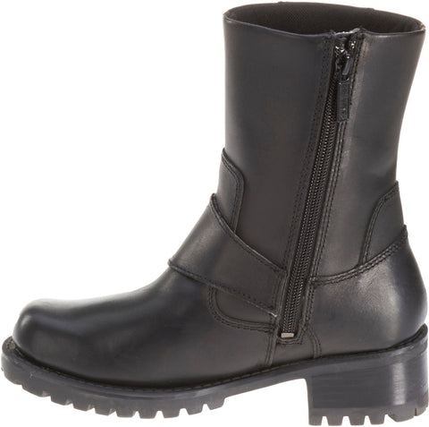 Harley-Davidson Alivia D84269 Womens Black Leather Motorcycle Boots