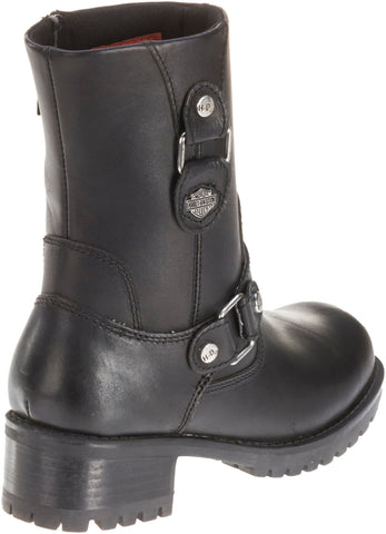 Harley-Davidson Alivia D84269 Womens Black Leather Motorcycle Boots