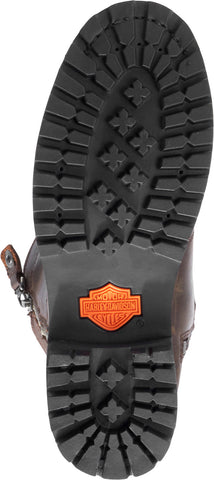 Harley-Davidson Harnett D84473 Womens Brown Leather Motorcycle Boots