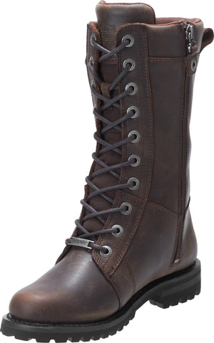 Harley-Davidson Harnett D84473 Womens Brown Leather Motorcycle Boots