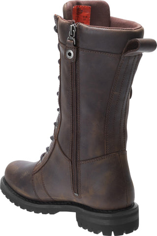 Harley-Davidson Harnett D84473 Womens Brown Leather Motorcycle Boots