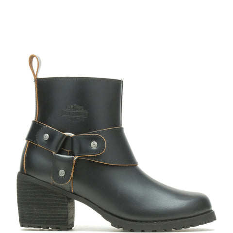 Harley-Davidson Lalanne Harness D84686 Womens Black Leather Motorcycle Boots