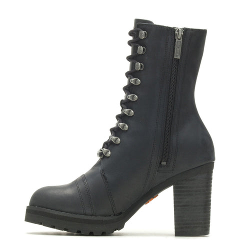 Harley-Davidson Seneca 7" Lace Up D84701 Womens Black Motorcycle Boots