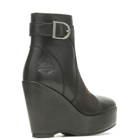 Harley-Davidson Celina 5" Wedge D84731 Womens Black Ankle & Booties Boots