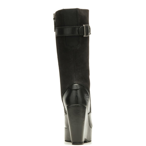 Harley-Davidson Celina 10" Lace Wedge D84732 Womens Black Motorcycle Boots