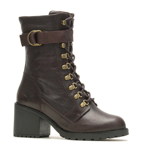 Harley-Davidson Marinda 9" Lace D84763 Womens Brown Leather Motorcycle Boots