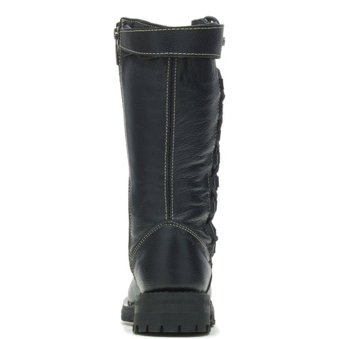 Harley-Davidson Melia D85054 Womens Black Leather Motorcycle Boots