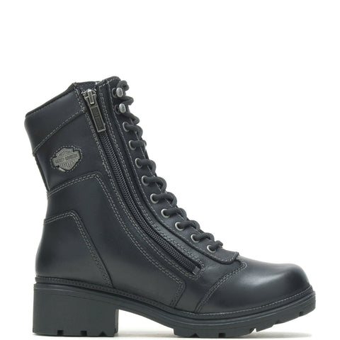 Harley-Davidson Tessa D85262 Womens Black Leather Motorcycle Boots