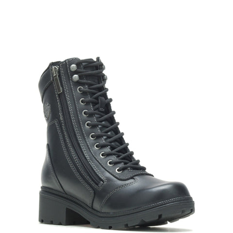 Harley-Davidson Tessa D85262 Womens Black Leather Motorcycle Boots