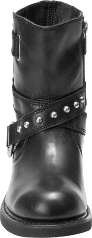 Harley-Davidson Janice D87180 Womens Black Leather Motorcycle Boots