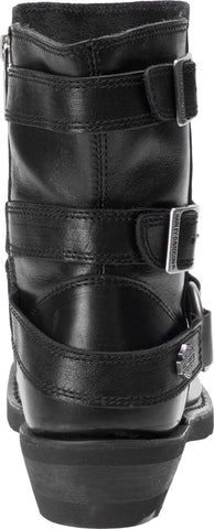 Harley-Davidson Janice D87180 Womens Black Leather Motorcycle Boots
