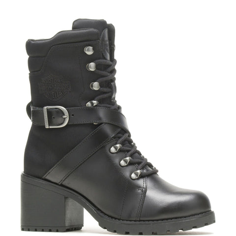 Harley-Davidson Corrington 7" D87226 Womens Black Leather Motorcycle Boots