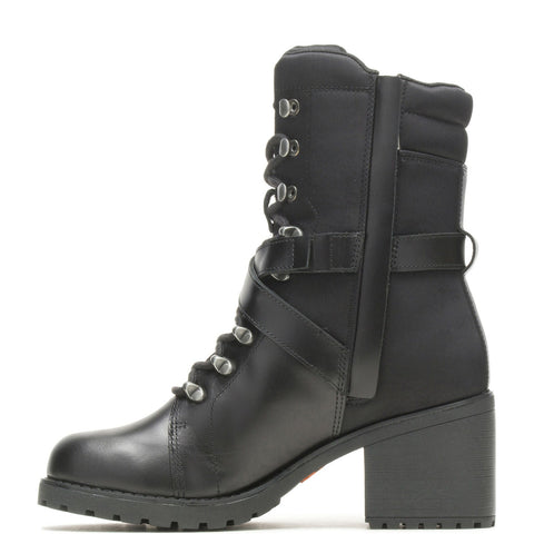 Harley-Davidson Corrington 7" D87226 Womens Black Leather Motorcycle Boots