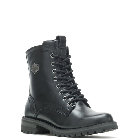 Harley-Davidson Walsen 5" Lace D87254 Womens Black Leather Motorcycle Boots