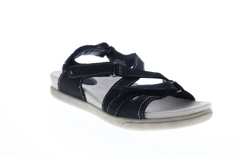 Earth Origins Henrietta Womens Black Wide Leather Slingback Sandals Shoes