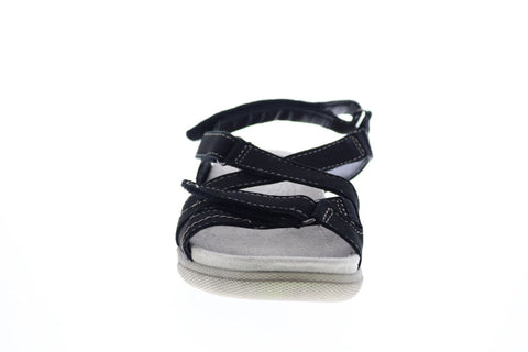 Earth Origins Henrietta Womens Black Wide Leather Slingback Sandals Shoes