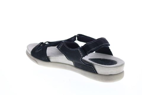 Earth Origins Henrietta Womens Black Wide Leather Slingback Sandals Shoes