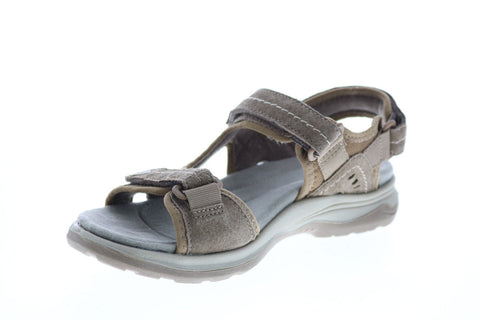 Earth Origins Higgins Halton Womens Brown Suede Slingback Sandals Shoes