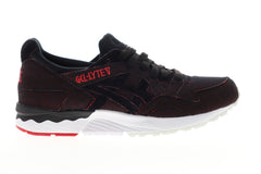 Asics Gel Ltye V HN7J4-9090 Mens Red Black Canvas Low Top Sneakers Shoes
