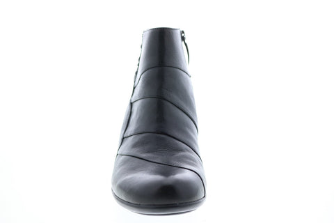 Earth Inc. Hope Brush Off Womens Black Leather Zipper Ankle & Booties Boots