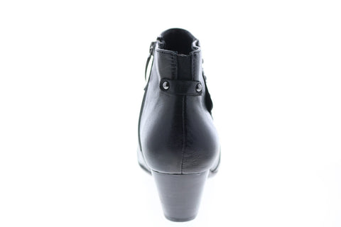 Earth Inc. Hope Brush Off Womens Black Leather Zipper Ankle & Booties Boots
