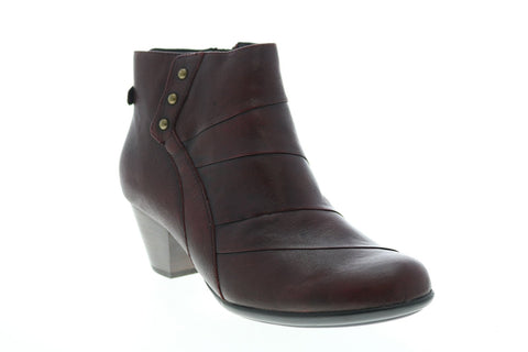Earth Inc. Hope Brush Off Womens Burgundy Leather Ankle & Booties Boots