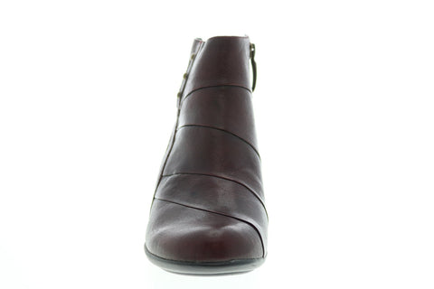Earth Inc. Hope Brush Off Womens Burgundy Leather Ankle & Booties Boots