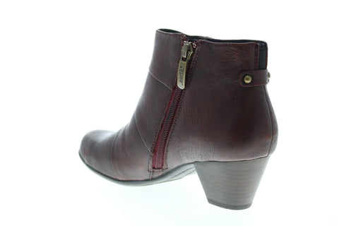 Earth Inc. Hope Brush Off Womens Burgundy Leather Ankle & Booties Boots