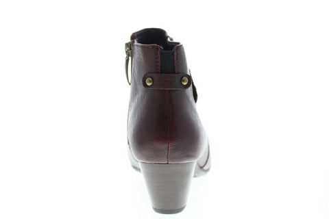 Earth Inc. Hope Brush Off Womens Burgundy Leather Ankle & Booties Boots