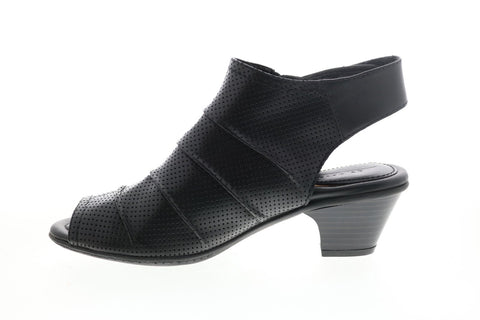 Earth Inc. Hydra Womens Black Leather Zipper Ankle & Booties Boots