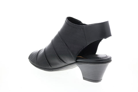 Earth Inc. Hydra Womens Black Leather Zipper Ankle & Booties Boots